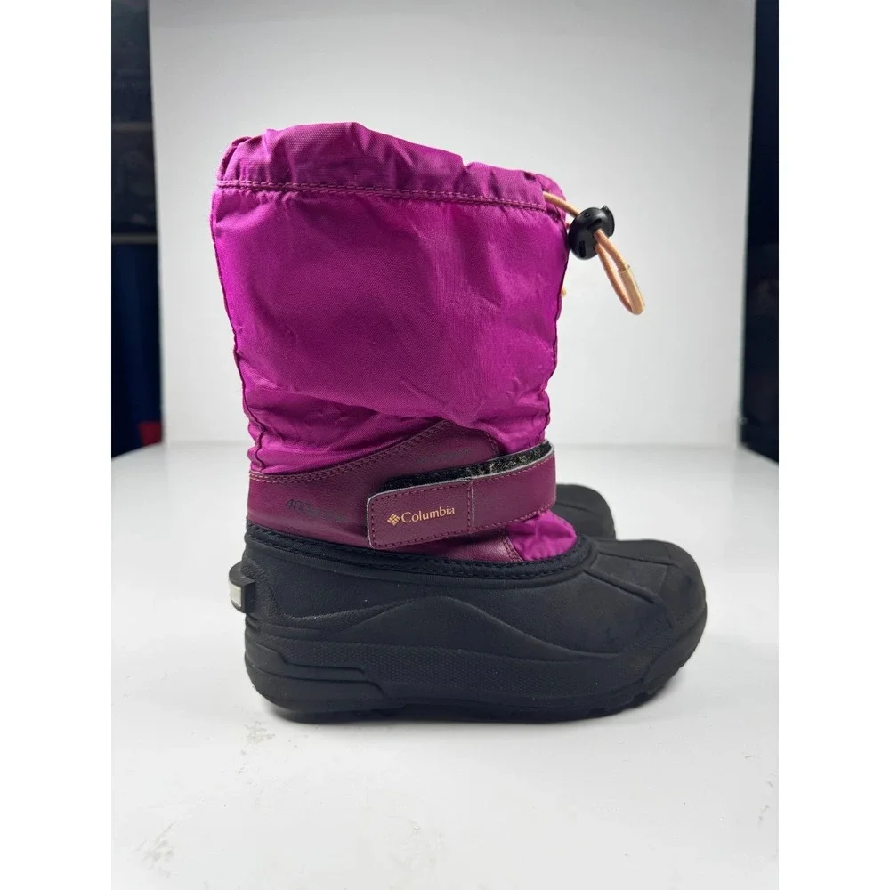 Columbia‎ Powderbug Forty BY1324-665 Girls 1 Pink Mid Calf Waterproof Snow Boots
